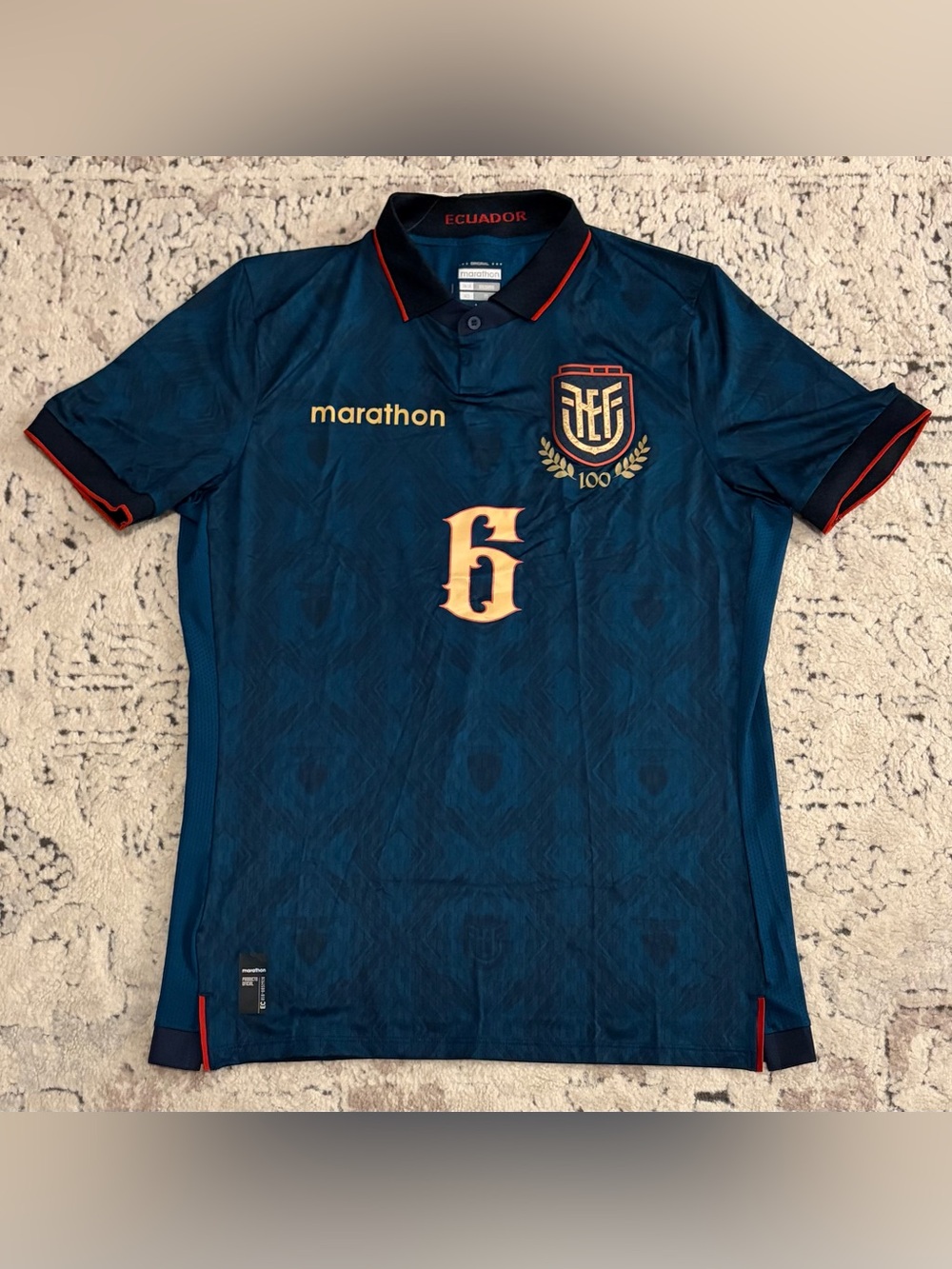 Marathon Authentic Ecuador 100 Years Edition Willian Pacho #6 Jersey Men’s Sz: M